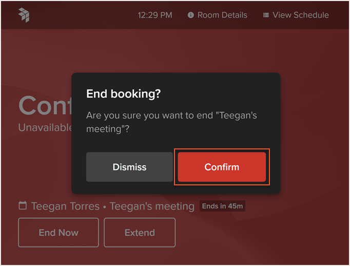 Managing Your Booking with Room Displays